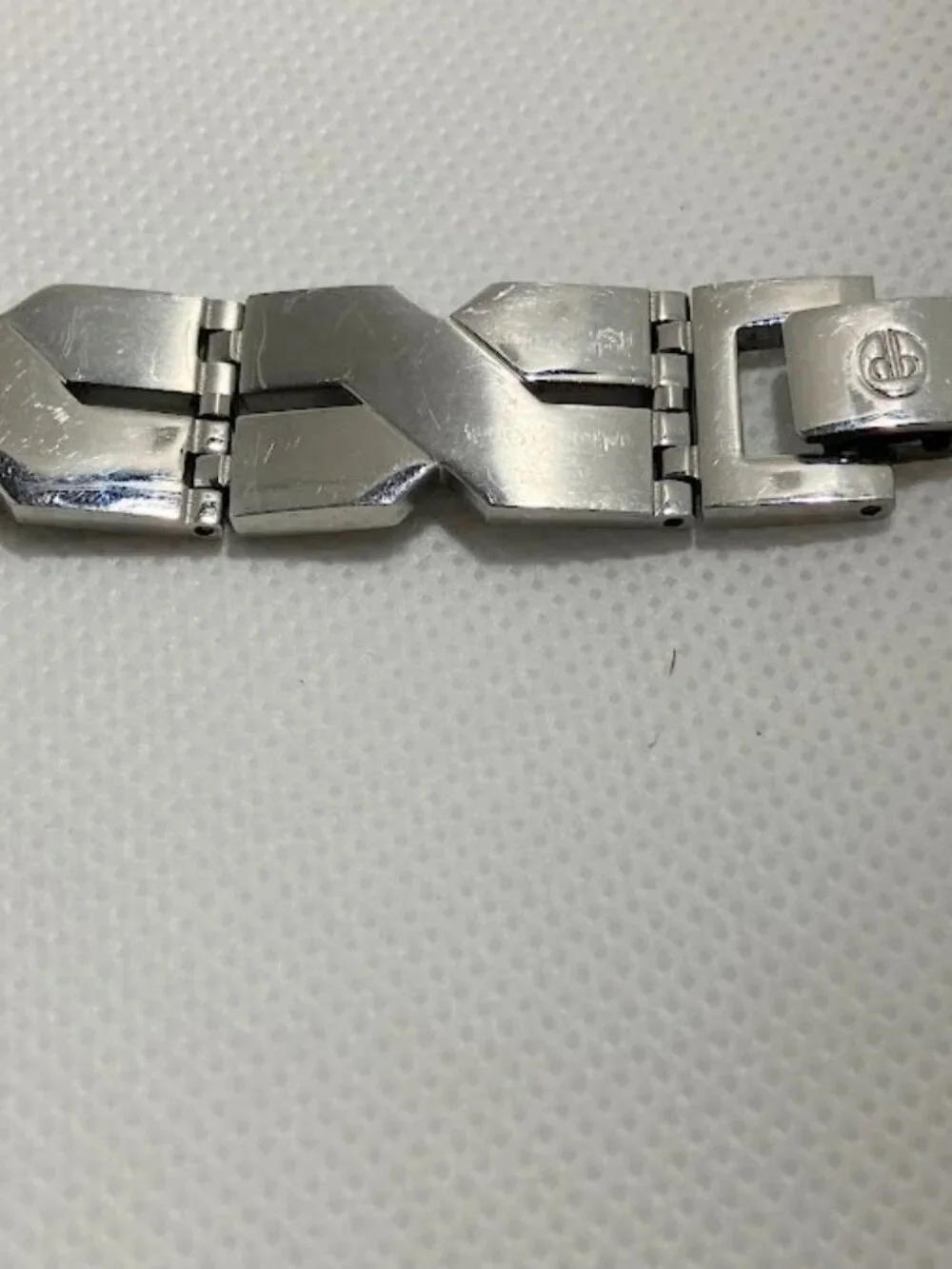 Dolan Bullock Vintage Mens Milan Diamond Two-Tone Bracelet 18k Stainless Steel